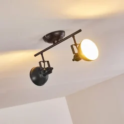 hofstein Plafonnier Tina Noir, 2 lumières* Spots Et Projecteurs