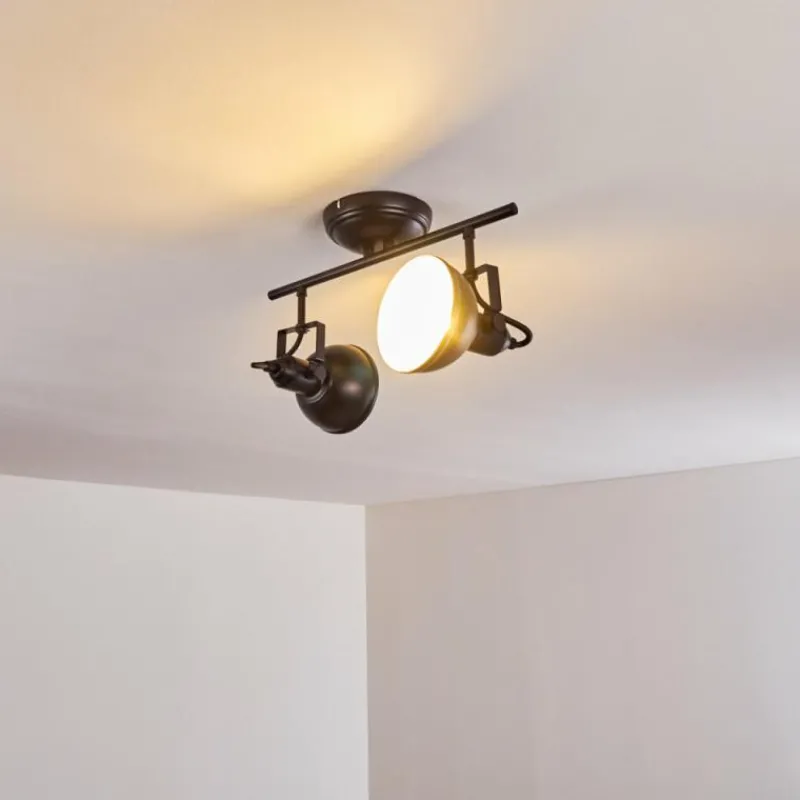 hofstein Plafonnier Tina Noir, 2 lumières* Spots Et Projecteurs