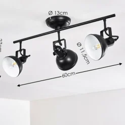 hofstein Plafonnier Tina Noir, 3 lumières* Spots Et Projecteurs