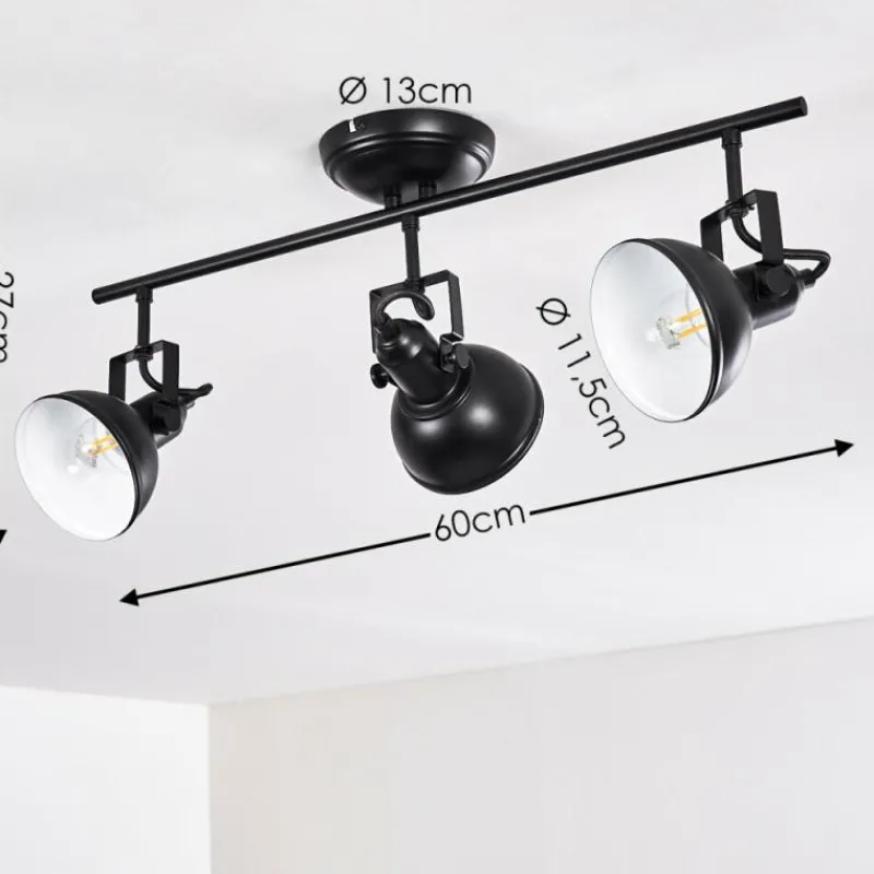 hofstein Plafonnier Tina Noir, 3 lumières* Spots Et Projecteurs
