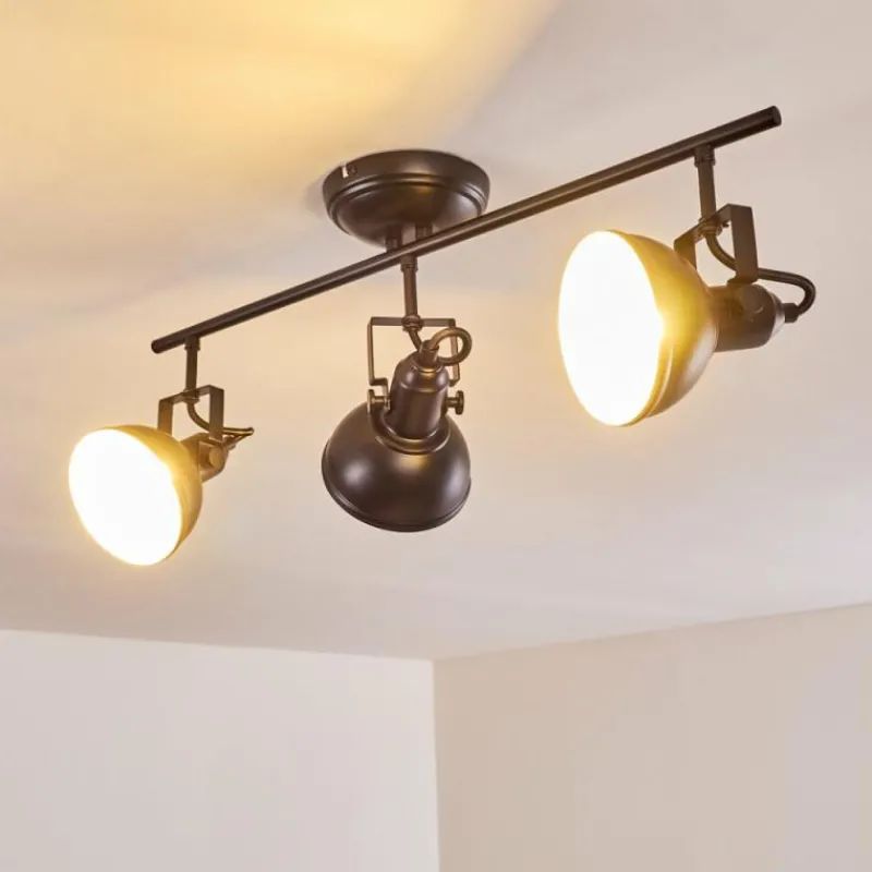 hofstein Plafonnier Tina Noir, 3 lumières* Spots Et Projecteurs