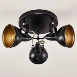 Lampes Industrielles-hofstein Plafonnier Tina Noir, 3 lumières