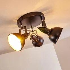 Lampes Industrielles-hofstein Plafonnier Tina Noir, 3 lumières