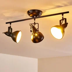 Lampes Industrielles-hofstein Plafonnier Tina Noir, 3 lumières