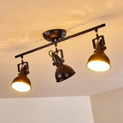 Lampes Industrielles-hofstein Plafonnier Tina Noir, 3 lumières