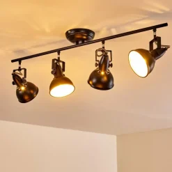 Lampes Dorées-hofstein Plafonnier Tina Noir, 4 lumières