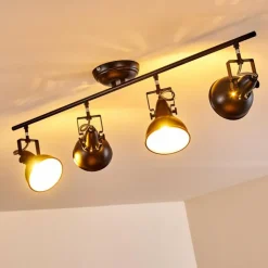 Lampes Dorées-hofstein Plafonnier Tina Noir, 4 lumières