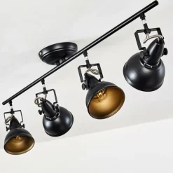 Lampes Dorées-hofstein Plafonnier Tina Noir, 4 lumières