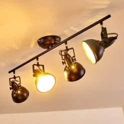 Lampes Dorées-hofstein Plafonnier Tina Noir, 4 lumières