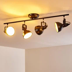 Lampes Dorées-hofstein Plafonnier Tina Noir, 4 lumières