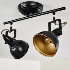 Lampes Dorées-hofstein Plafonnier Tina Noir, 2 lumières