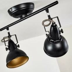 Lampes Dorées-hofstein Plafonnier Tina Noir, 2 lumières