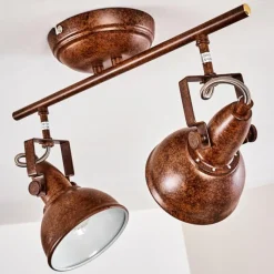 Lampes Industrielles-hofstein Plafonnier Tina Rouille, 2 lumières