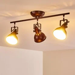 Lampes Industrielles-hofstein Plafonnier Tina Rouille, 3 lumières