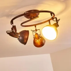 Lampes Industrielles-hofstein Plafonnier Tina Rouille, 3 lumières