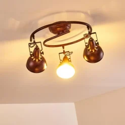 Lampes Industrielles-hofstein Plafonnier Tina Rouille, 3 lumières