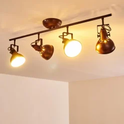 Lampes Industrielles-hofstein Plafonnier Tina Rouille, 4 lumières