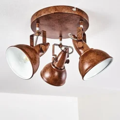 Lampes Industrielles-hofstein Plafonnier Tina Rouille, 3 lumières