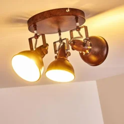 Lampes Industrielles-hofstein Plafonnier Tina Rouille, 3 lumières