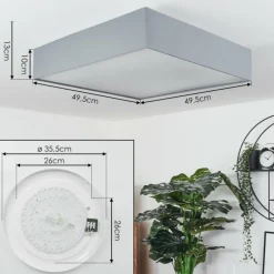 Lampes En Tissu-hofstein Plafonnier Tise LED Blanc, 1 lumière