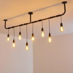 Lampes Vintages & Rétros-hofstein Plafonnier Tjergaast Gris, Noir, 8 lumières