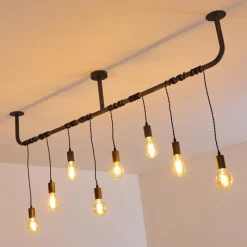 Lampes Vintages & Rétros-hofstein Plafonnier Tjergaast Gris, Noir, 8 lumières