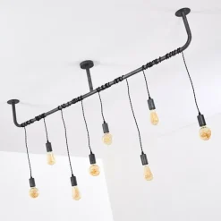 Lampes Vintages & Rétros-hofstein Plafonnier Tjergaast Gris, Noir, 8 lumières