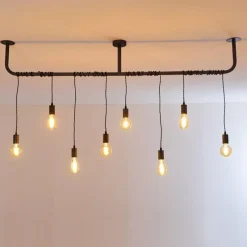 Lampes Vintages & Rétros-hofstein Plafonnier Tjergaast Gris, Noir, 8 lumières