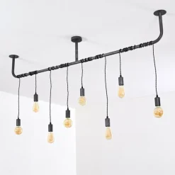 Lampes Vintages & Rétros-hofstein Plafonnier Tjergaast Gris, Noir, 8 lumières