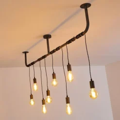 Lampes Vintages & Rétros-hofstein Plafonnier Tjergaast Gris, Noir, 8 lumières