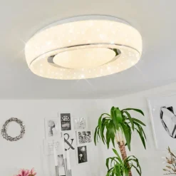 hofstein Plafonnier Tobosy LED Blanc, 1 lumière, Télécommandes