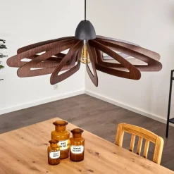 Lampes Vintages & Rétros-hofstein Plafonnier Togo Noir, 1 lumière