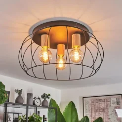 Luminaires Scandinaves-hofstein Plafonnier Toklolo Écru, 3 lumières