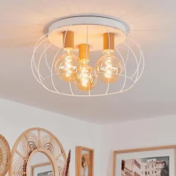 Luminaires Scandinaves-hofstein Plafonnier Toklolo Écru, 3 lumières