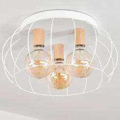 Luminaires Scandinaves-hofstein Plafonnier Toklolo Écru, 3 lumières