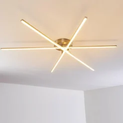 hofstein Plafonnier Tornio LED Nickel mat, 3 lumières* Éclairage Led