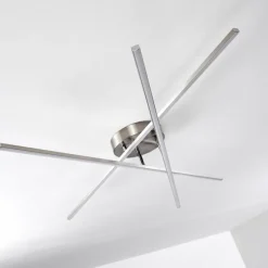 hofstein Plafonnier Tornio LED Nickel mat, 3 lumières* Éclairage Led