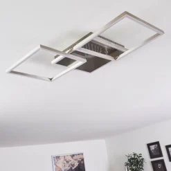 hofstein Plafonnier Torres LED Nickel mat, 3 lumières