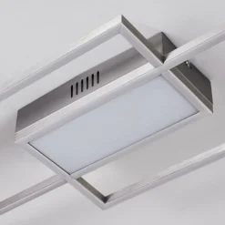 hofstein Plafonnier Torresella LED Nickel mat, 2 lumières, Télécommandes