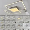hofstein Plafonnier Torresella LED Nickel mat, 2 lumières, Télécommandes