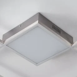 hofstein Plafonnier Torresella LED Nickel mat, 2 lumières, Télécommandes