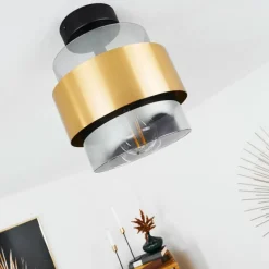 hofstein Plafonnier Traak Noir, 1 lumière