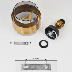 hofstein Plafonnier Traak Noir, 1 lumière