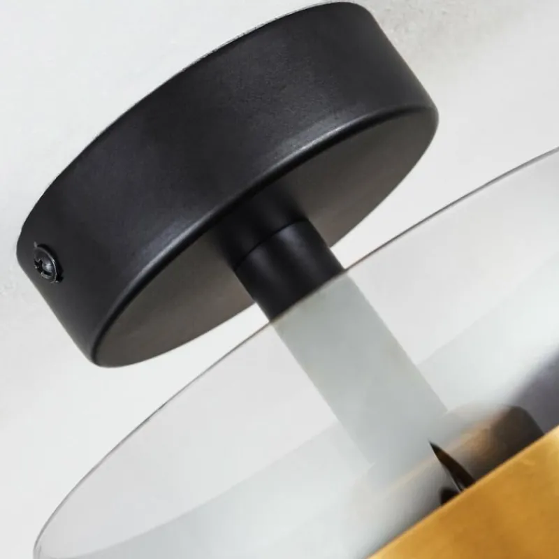 hofstein Plafonnier Traak Noir, 1 lumière