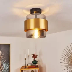 hofstein Plafonnier Traak Noir, 1 lumière