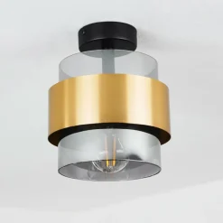 hofstein Plafonnier Traak Noir, 1 lumière