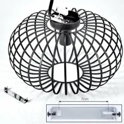 Lampes Vintages & Rétros-hofstein Plafonnier Trapichera Noir, 1 lumière