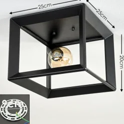 hofstein Plafonnier Traryd Noir, 1 lumière