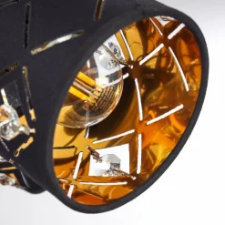 Lampes En Tissu-hofstein Plafonnier Trasancos Noir, 5 lumières