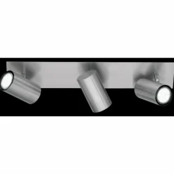 Luminaires Trio Plafonnier Trio 8024 Acier inoxydable, Nickel mat, 3 lumières* Spots Et Projecteurs
